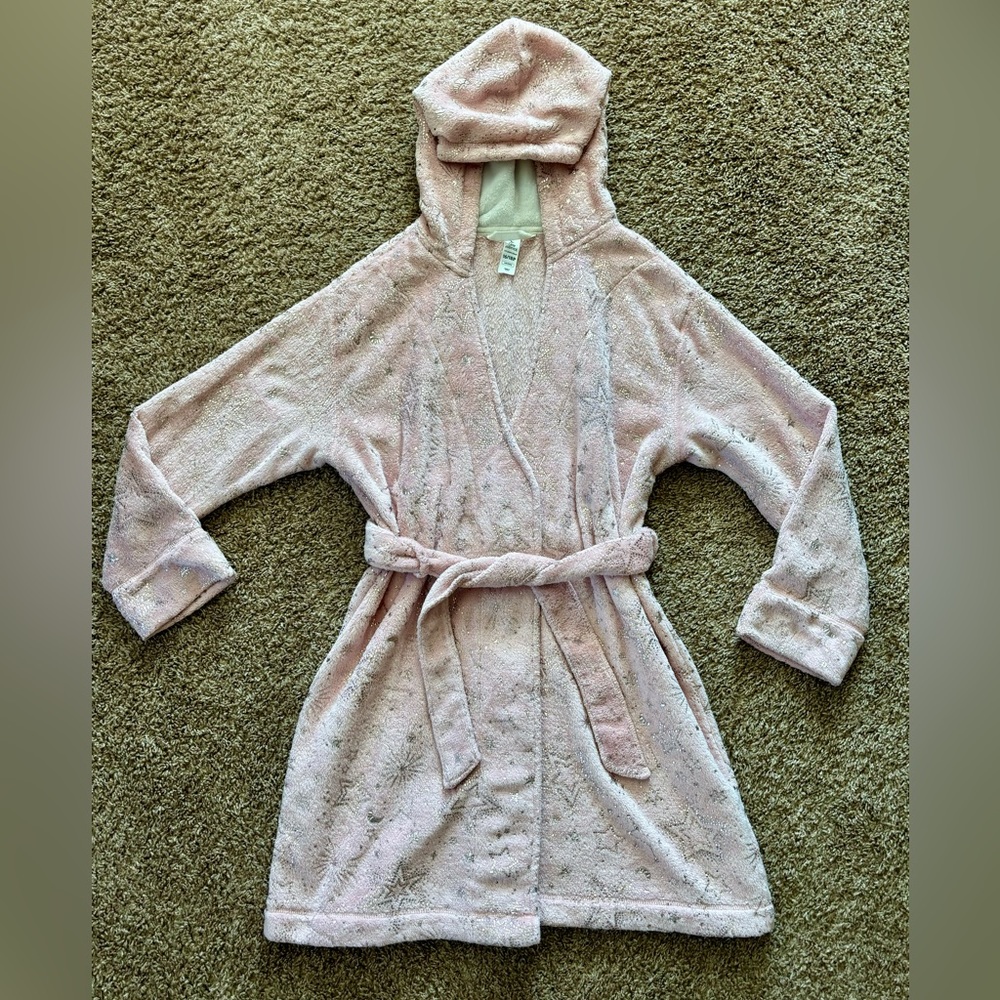 Girl’s Justice Pale Pink Plush Robe Size 16-18P